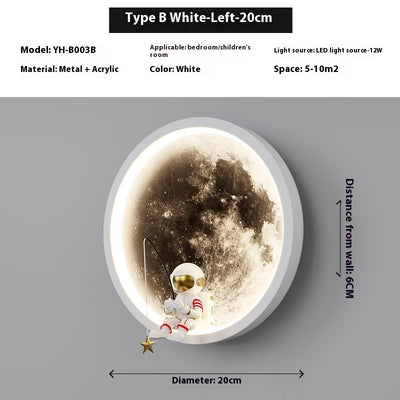 Internet Celebrity Moon Wall Lamp Modern Minimalist