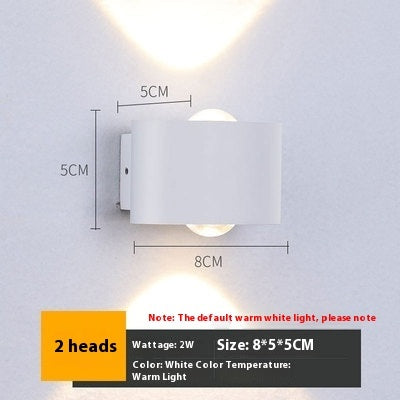 Outdoor Wall Light Led Super Bright Waterproof Double Head Bedroom Headboard Living Room Corridor Telescope