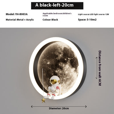 Internet Celebrity Moon Wall Lamp Modern Minimalist