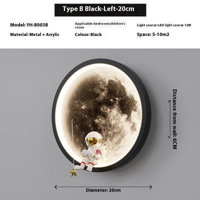 Internet Celebrity Moon Wall Lamp Modern Minimalist