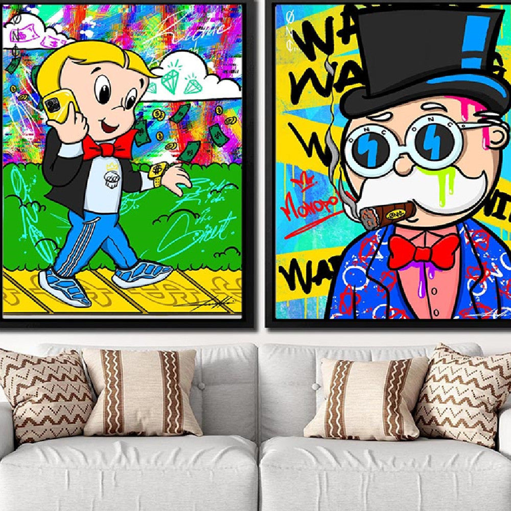 Living Room Decorated Canvas Painting